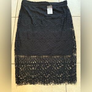 NWT Black Lace Skirt